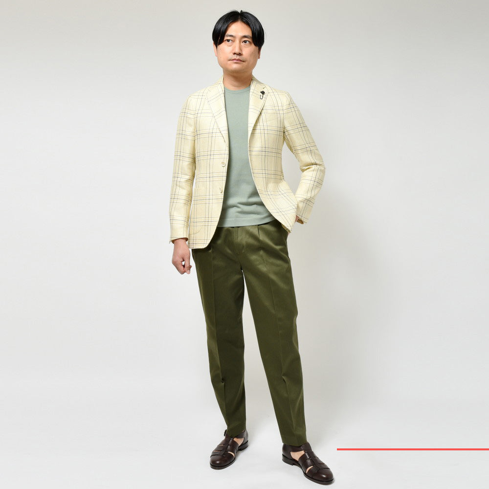 LARDINI(ラルディーニ) ADVANCEアドヴァンス コットンリネンサマーツィードグレンチェック3Bジャケット A6000AQ511