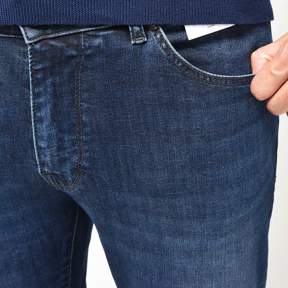 PT TORINO DENIM ピーティートリノデニム コットンポリエステル ストレッチ ウォッシュドデニムパンツ SWING/SUPERSLIM FIT/OA30
