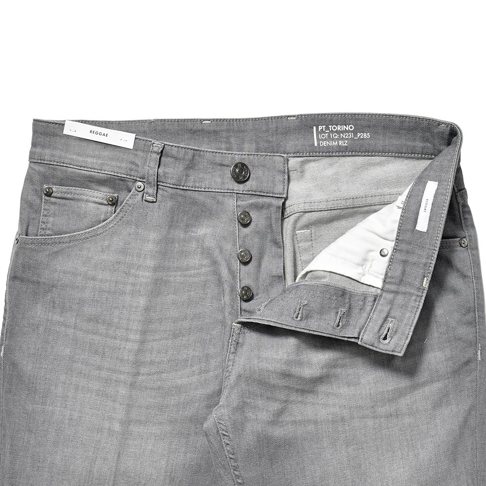 PT TORINO DENIM ピーティートリノデニム コットン ストレッチ ウォッシュド ブラックデニムパンツ REGGAE/TAPERED FIT/TX06