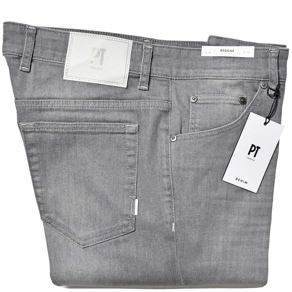 PT TORINO DENIM ピーティートリノデニム コットン ストレッチ ウォッシュド ブラックデニムパンツ REGGAE/TAPERED FIT/TX06