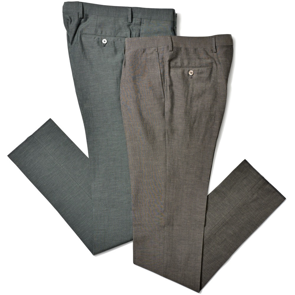 guji(グジ) ウールリネンリヨセル1プリーツテーパードパンツ GUP-02(VITALE BARBERIS CANONICOファブリック使用)【春/夏】