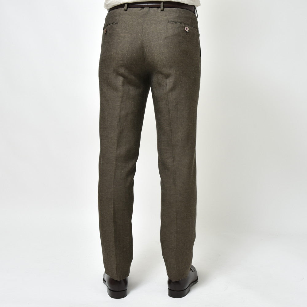 guji(グジ) ウールリネンリヨセル1プリーツテーパードパンツ GUP-02(VITALE BARBERIS CANONICOファブリック使用)【春/夏】