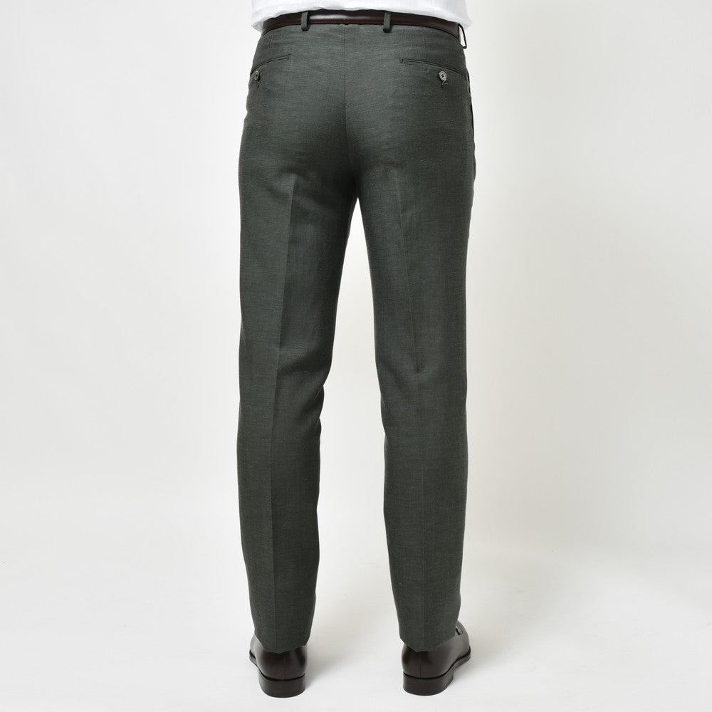 guji(グジ) ウールリネンリヨセル1プリーツテーパードパンツ GUP-02(VITALE BARBERIS CANONICOファブリック使用)【春/夏】
