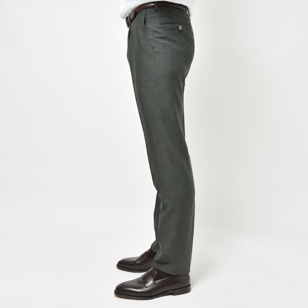 guji(グジ) ウールリネンリヨセル1プリーツテーパードパンツ GUP-02(VITALE BARBERIS CANONICOファブリック使用)【春/夏】