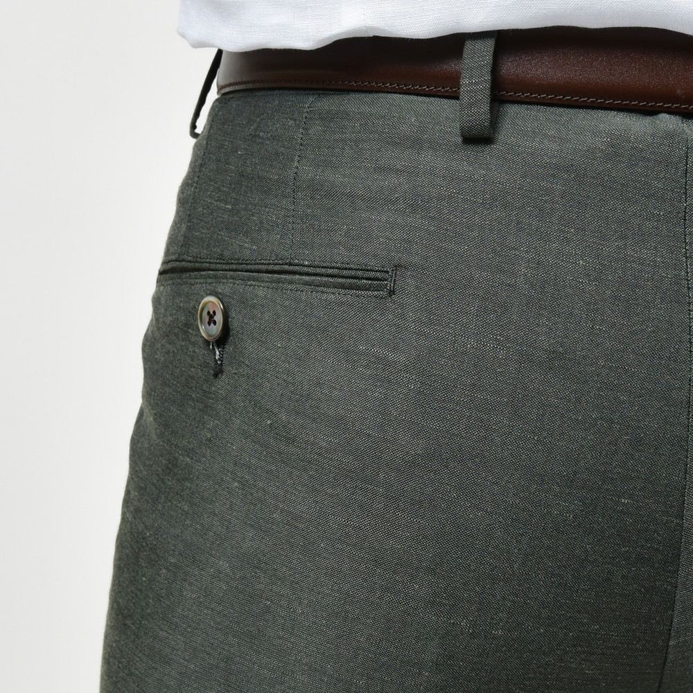 guji(グジ) ウールリネンリヨセル1プリーツテーパードパンツ GUP-02(VITALE BARBERIS CANONICOファブリック使用)【春/夏】