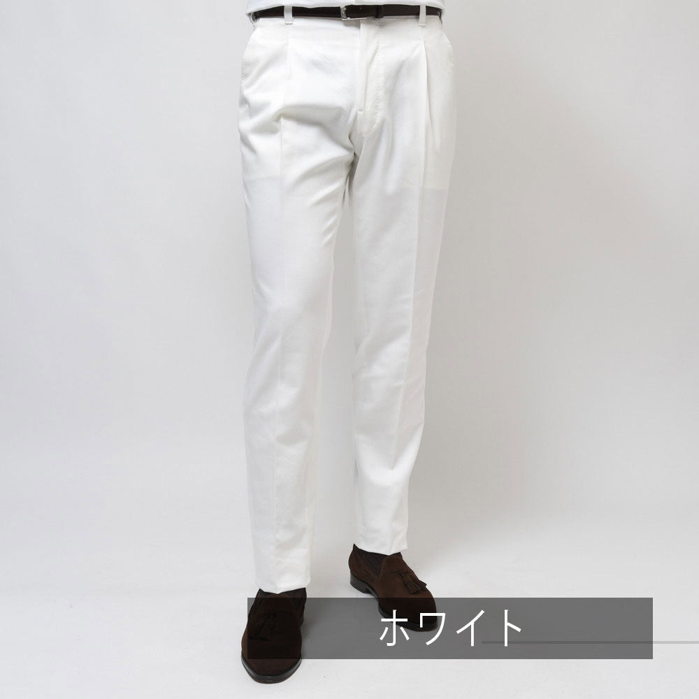 IGARASHI TROUSERS(五十嵐トラウザーズ) コットンチノ1プリーツスリムテーパードパンツ IGT/1OUTP/W2010