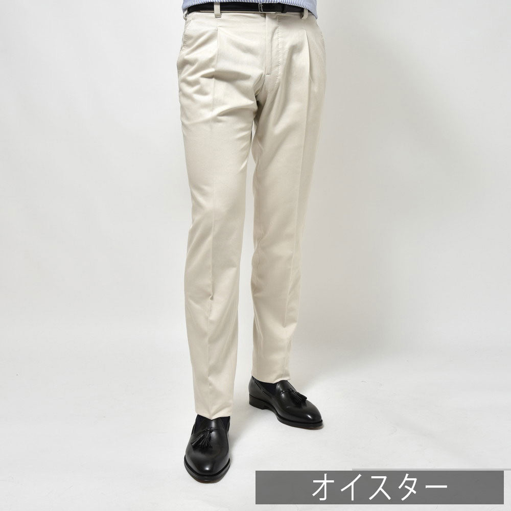 IGARASHI TROUSERS(五十嵐トラウザーズ) コットンチノ1プリーツスリムテーパードパンツ IGT/1OUTP/W2010