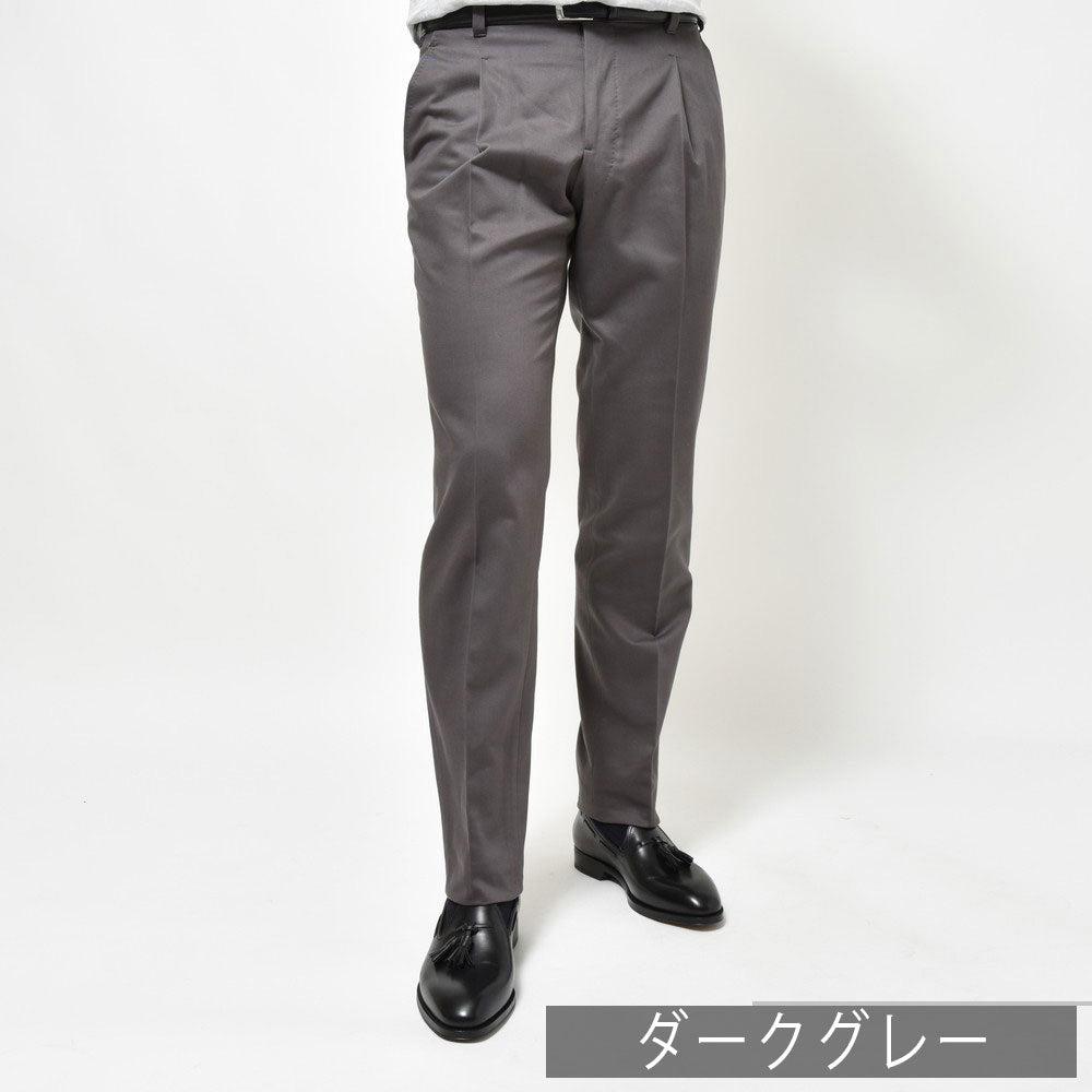 IGARASHI TROUSERS(五十嵐トラウザーズ) コットンチノ1プリーツスリムテーパードパンツ IGT/1OUTP/W2010