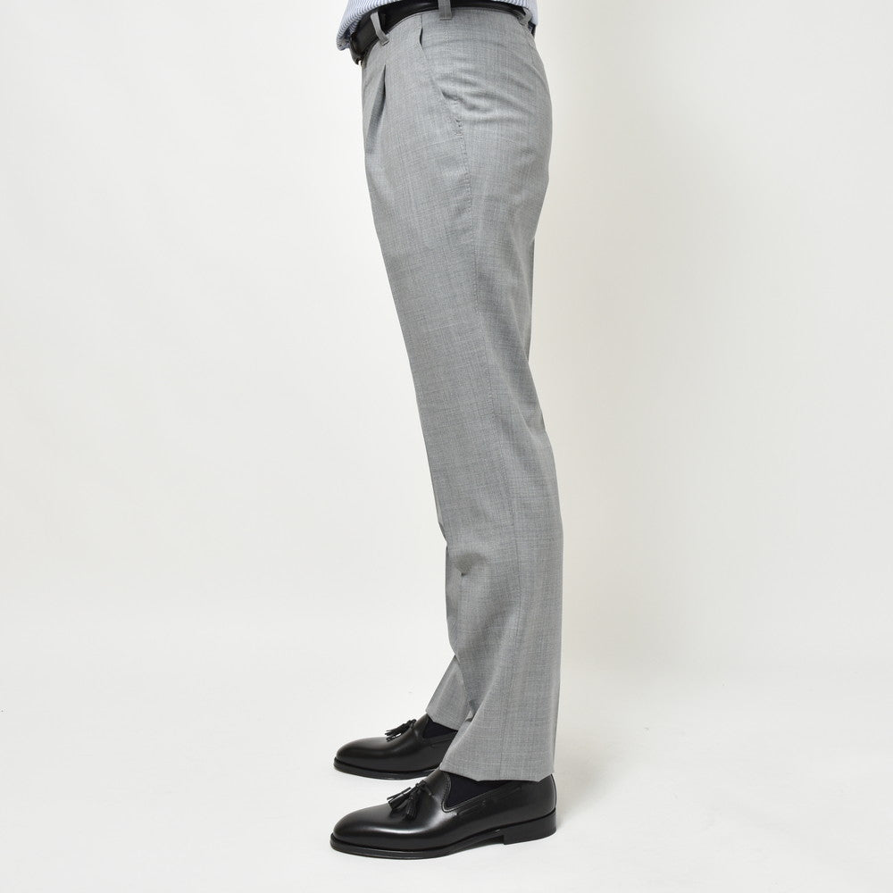 IGARASHI TROUSERS(五十嵐トラウザーズ) ウールトロピカル1プリーツスリムテーパードパンツ IGT/1OUTP/CNB