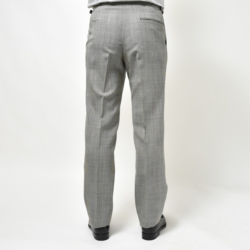 IGARASHI TROUSERS(五十嵐トラウザーズ) ハイツイストウールグレンチェック2プリーツサイドアジャスターテーパードパンツ IGT/2OUTP/M6500
