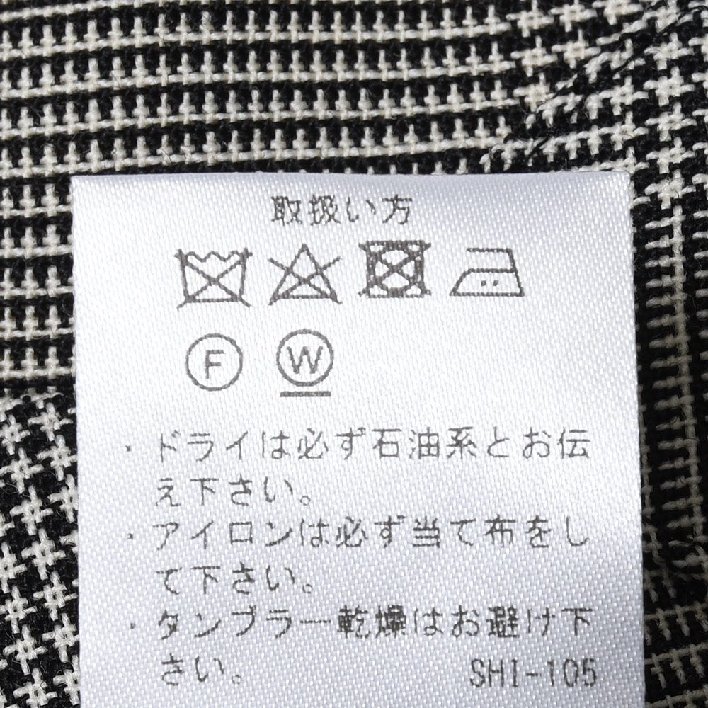 IGARASHI TROUSERS(五十嵐トラウザーズ) ハイツイストウールグレンチェック2プリーツサイドアジャスターテーパードパンツ IGT/2OUTP/M6500