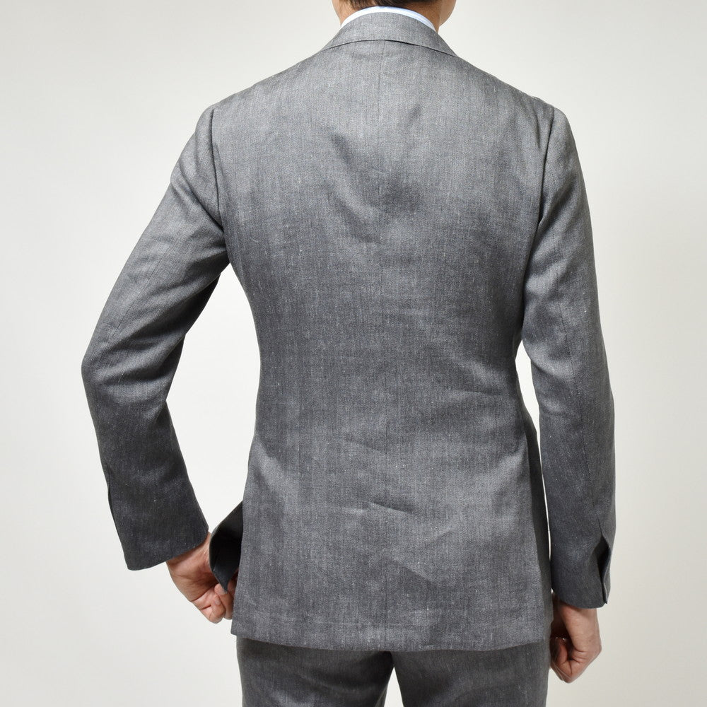 guji(グジ) リネンウールヘリンボーン3Bジャケット(VITALE BARBERIS CANONICOファブリック使用)【春/夏】
