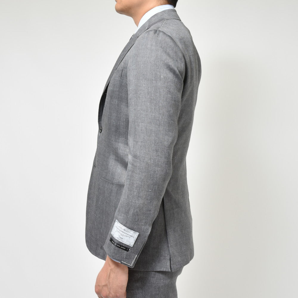 guji(グジ) リネンウールヘリンボーン3Bジャケット(VITALE BARBERIS CANONICOファブリック使用)【春/夏】