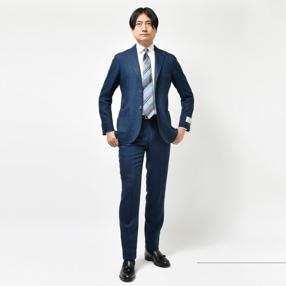 guji(グジ) リネンウールヘリンボーン3Bジャケット(VITALE BARBERIS CANONICOファブリック使用)【春/夏】