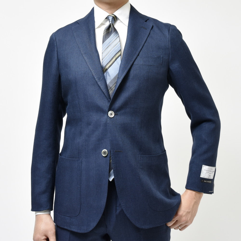 guji(グジ) リネンウールヘリンボーン3Bジャケット(VITALE BARBERIS CANONICOファブリック使用)【春/夏】