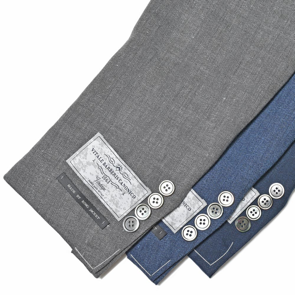 guji(グジ) リネンウールヘリンボーン3Bジャケット(VITALE BARBERIS CANONICOファブリック使用)【春/夏】