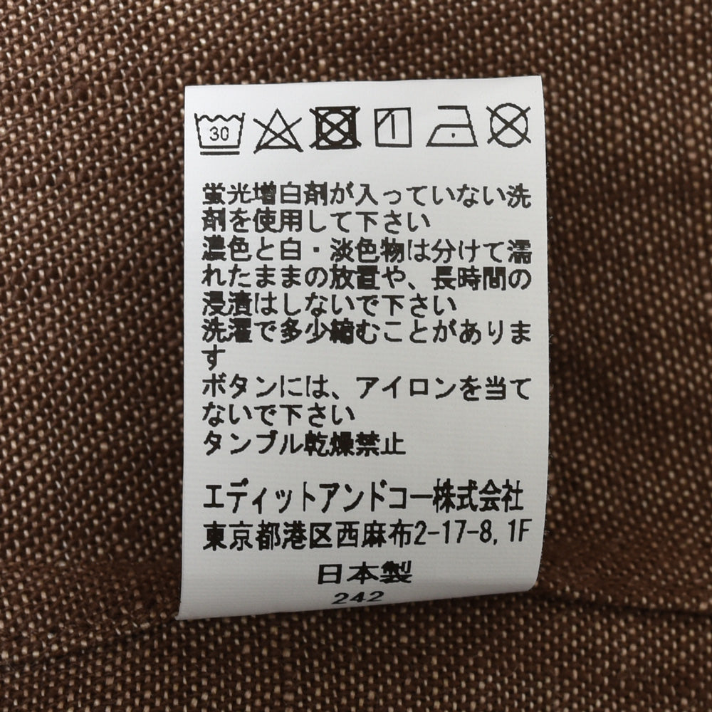 la favola(ラファーヴォラ) コットンリネンオープンカラーシャツブルゾン S09