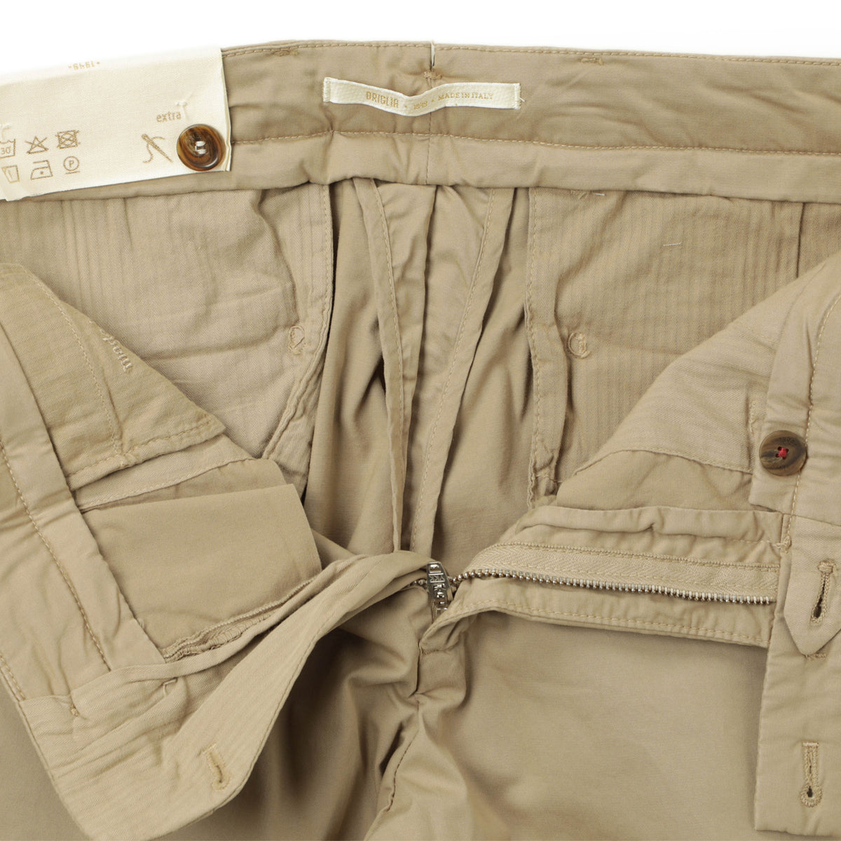 ブリリア 1949 / コットン ストレッチ ノープリーツ パンツ / SLIM FIT / ERCOLANO / 324127 / ベージュ
