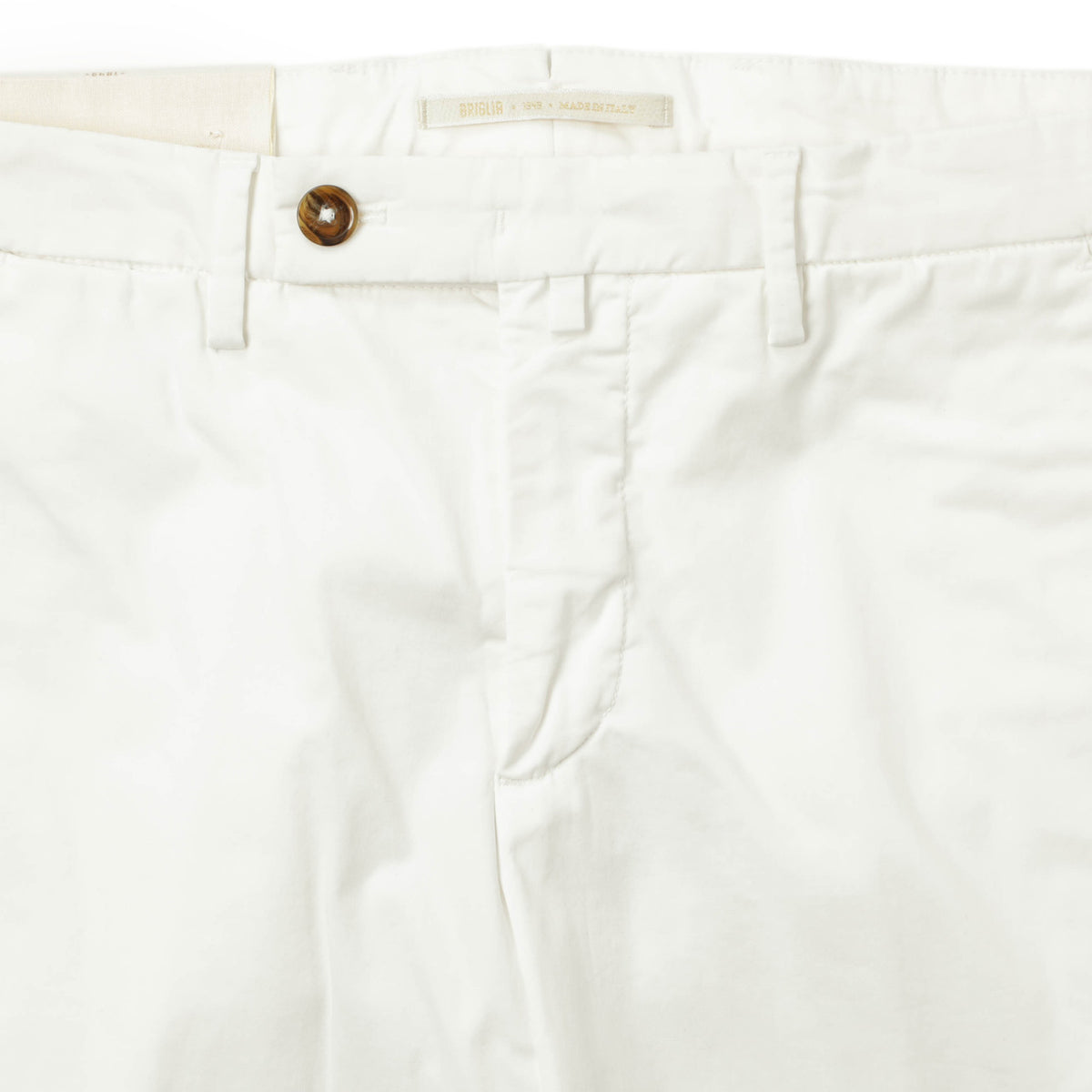 ブリリア 1949 / コットン ストレッチ ノープリーツ パンツ / SLIM FIT / ERCOLANO / 324127 / ホワイト