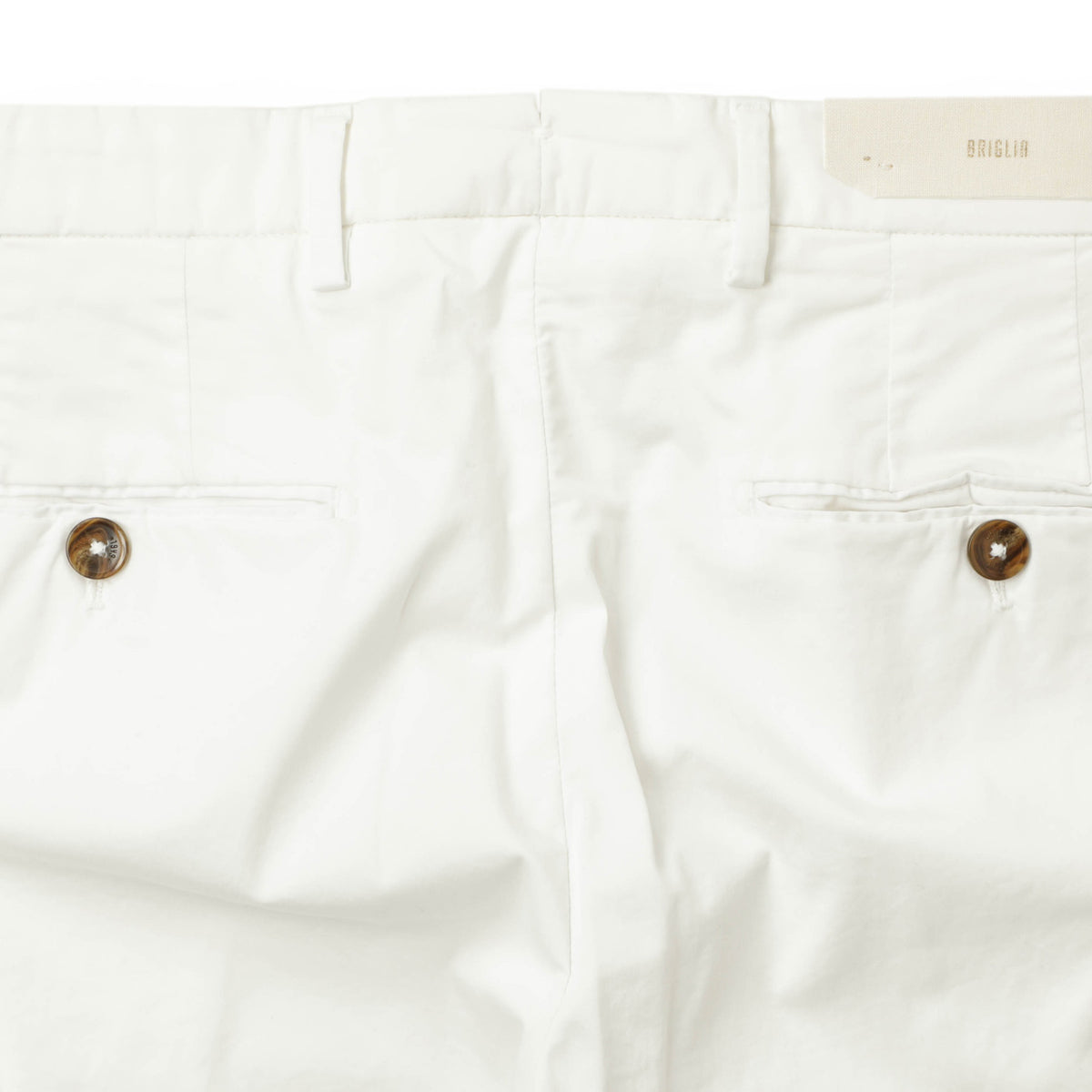 ブリリア 1949 / コットン ストレッチ ノープリーツ パンツ / SLIM FIT / ERCOLANO / 324127 / ホワイト