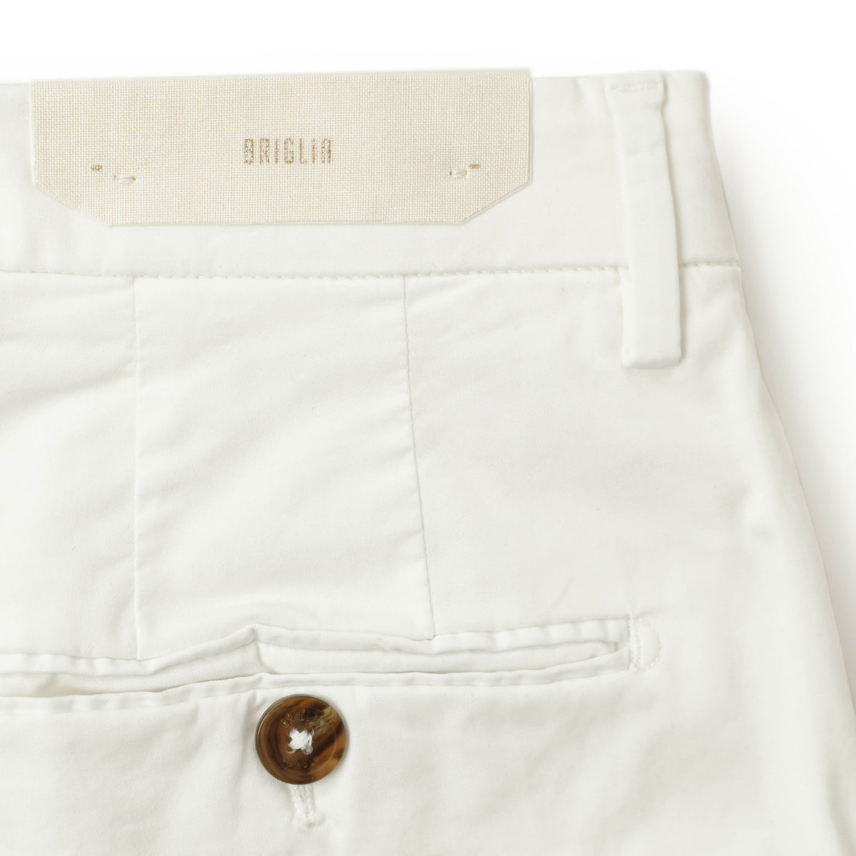ブリリア 1949 / コットン ストレッチ ノープリーツ パンツ / SLIM FIT / ERCOLANO / 324127 / ホワイト