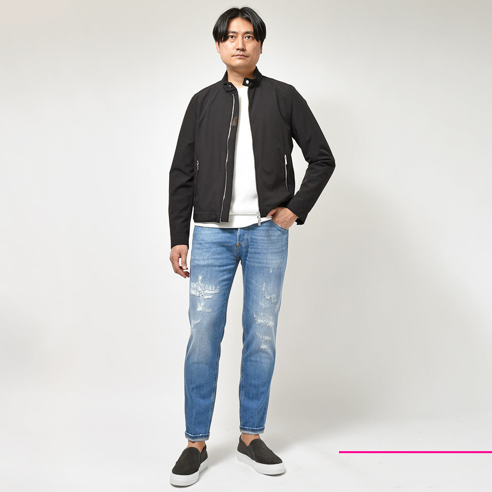 PT TORINO DENIM ピーティートリノデニム コットン ストレッチ ダメージ&リペア デニムパンツ REGGAE/TAPERED FITTX33
