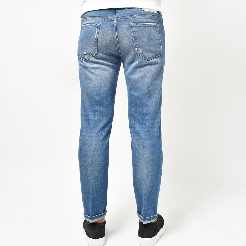 PT TORINO DENIM ピーティートリノデニム コットン ストレッチ ダメージ&リペア デニムパンツ REGGAE/TAPERED FITTX33