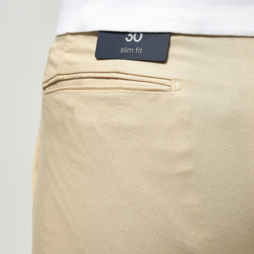 INCOTEX(インコテックス) SLIMFIT CHINO LINOチノリノ ガーメントダイリネンコットンテーパードパンツ 11575
