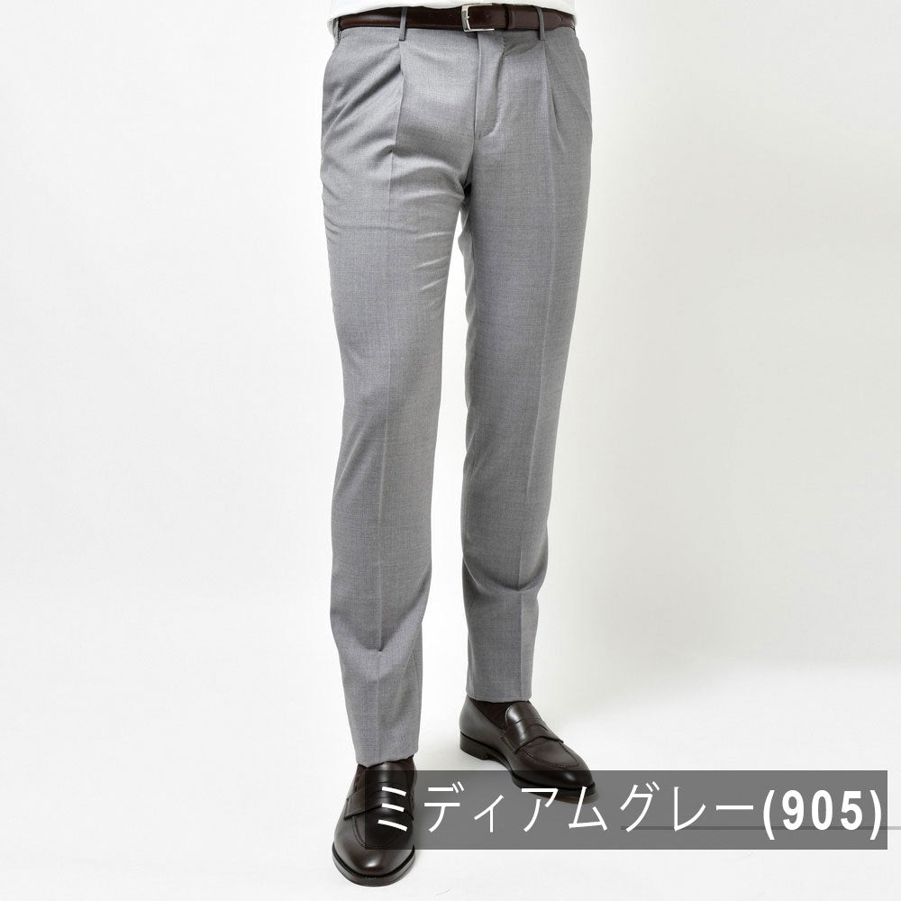 INCOTEX(インコテックス) SLIMFIT SUPER100'sウールトロピカル1プリーツテーパードパンツ 11654