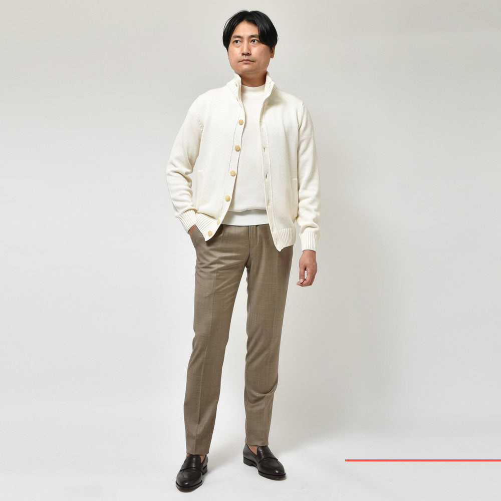 ZANONE(ザノーネ) 5ゲージコットンスタンドカラーニットカーディガン CHIOTO/SLIM FIT/812485/ZM364 15600