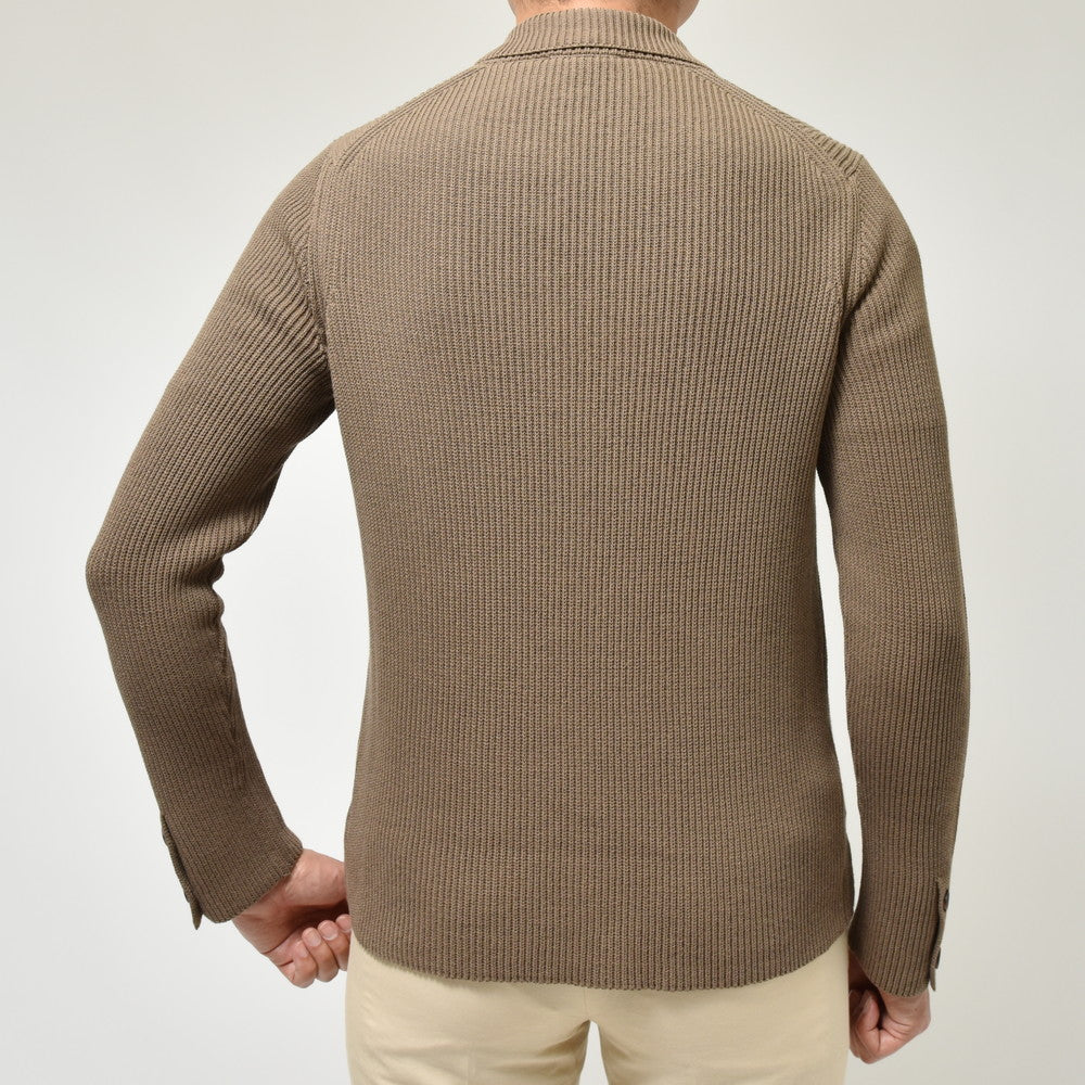 ZANONE(ザノーネ) 7ゲージコットンクレープリブニットラペルドカーディガン GIACCA/SLIM FIT/813054/ZM367 15701