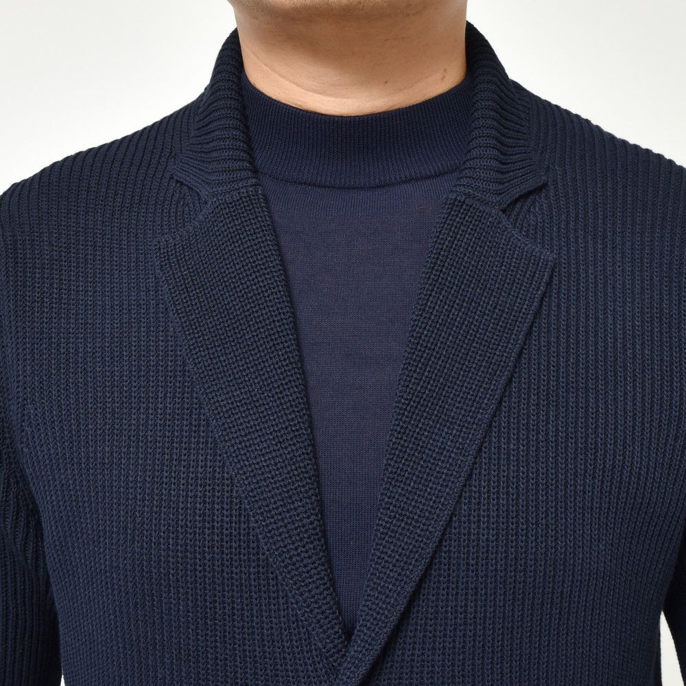 ZANONE(ザノーネ) 7ゲージコットンクレープリブニットラペルドカーディガン GIACCA/SLIM FIT/813054/ZM367 15701