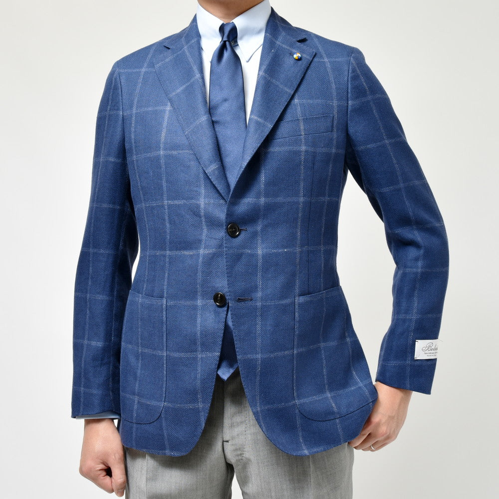Belvest(ベルベスト) リネンウールヘリンボーンオーバーペーン3Bジャケット JACKET IN THE BOX G10307-5336