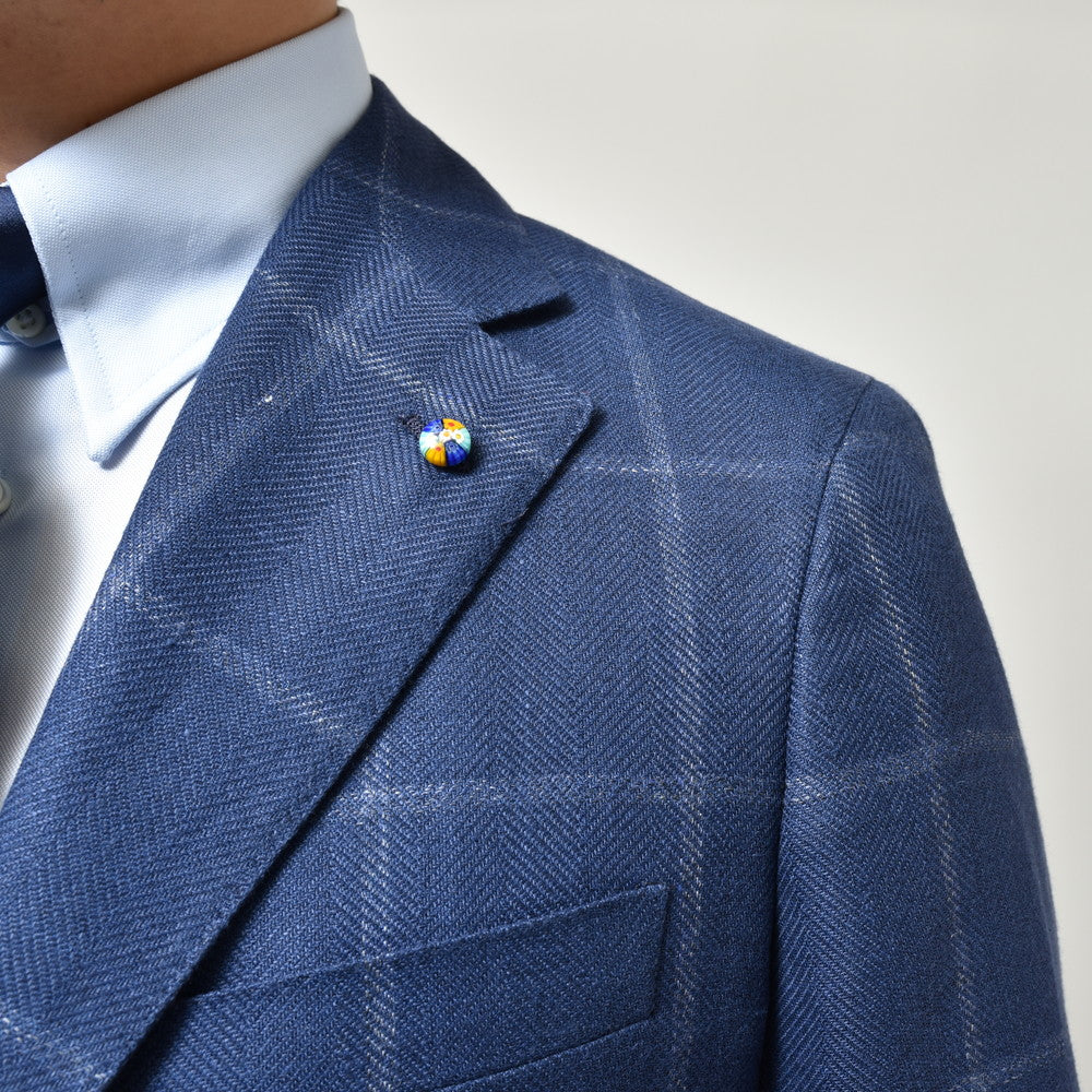 Belvest(ベルベスト) リネンウールヘリンボーンオーバーペーン3Bジャケット JACKET IN THE BOX G10307-5336