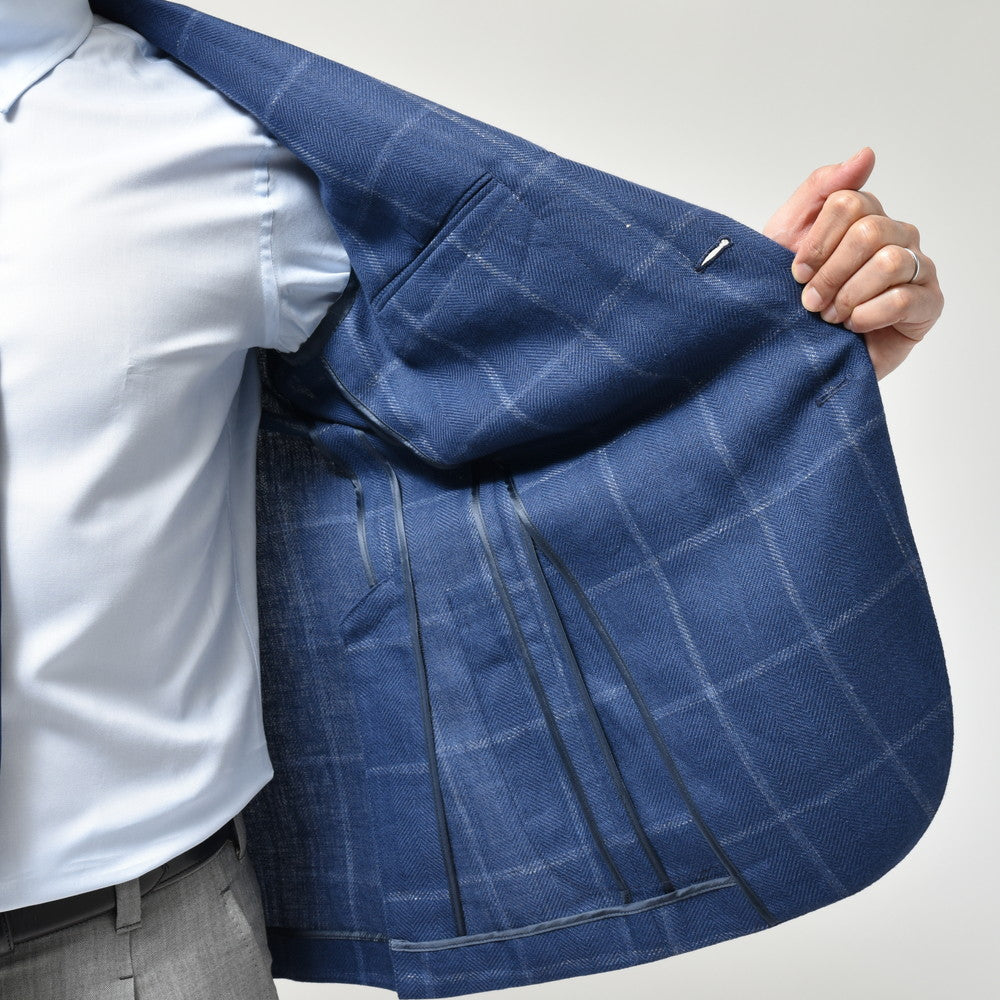 Belvest(ベルベスト) リネンウールヘリンボーンオーバーペーン3Bジャケット JACKET IN THE BOX G10307-5336