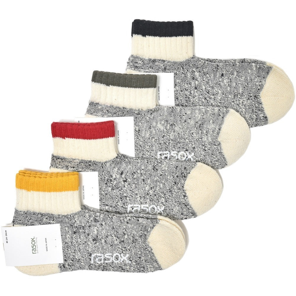 rasox(ラソックス) コットンスラブラインアンクルソックス CA220AN01