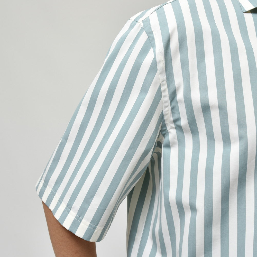 LARDINI(ラルディーニ) OLOPオロ コットンブロードブロックストライプS/Sプルオーバーシャツ 10L0P841