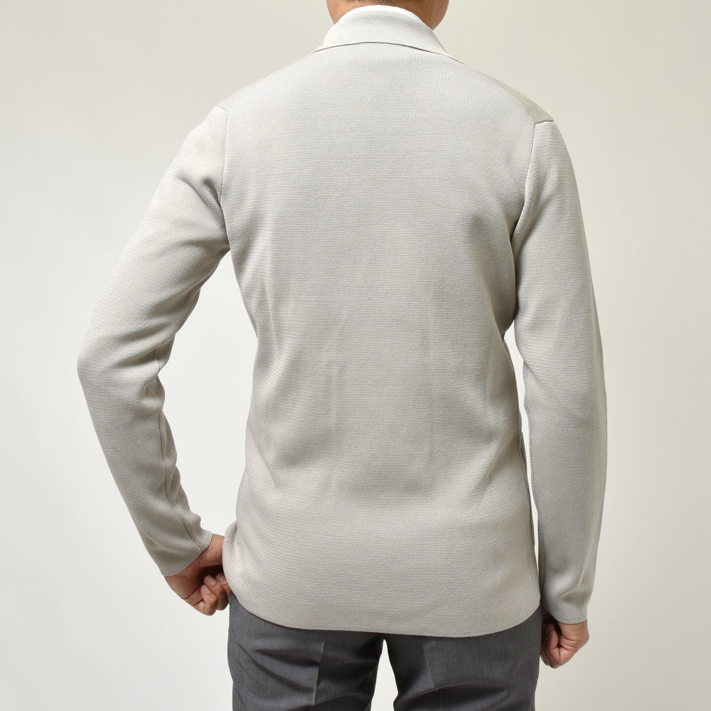 FILIPPO DE LAURENTIIS(フィリッポ デ ローレンティス) コットンミラノリブ6Bダブルニットジャケット RJMLDPT06