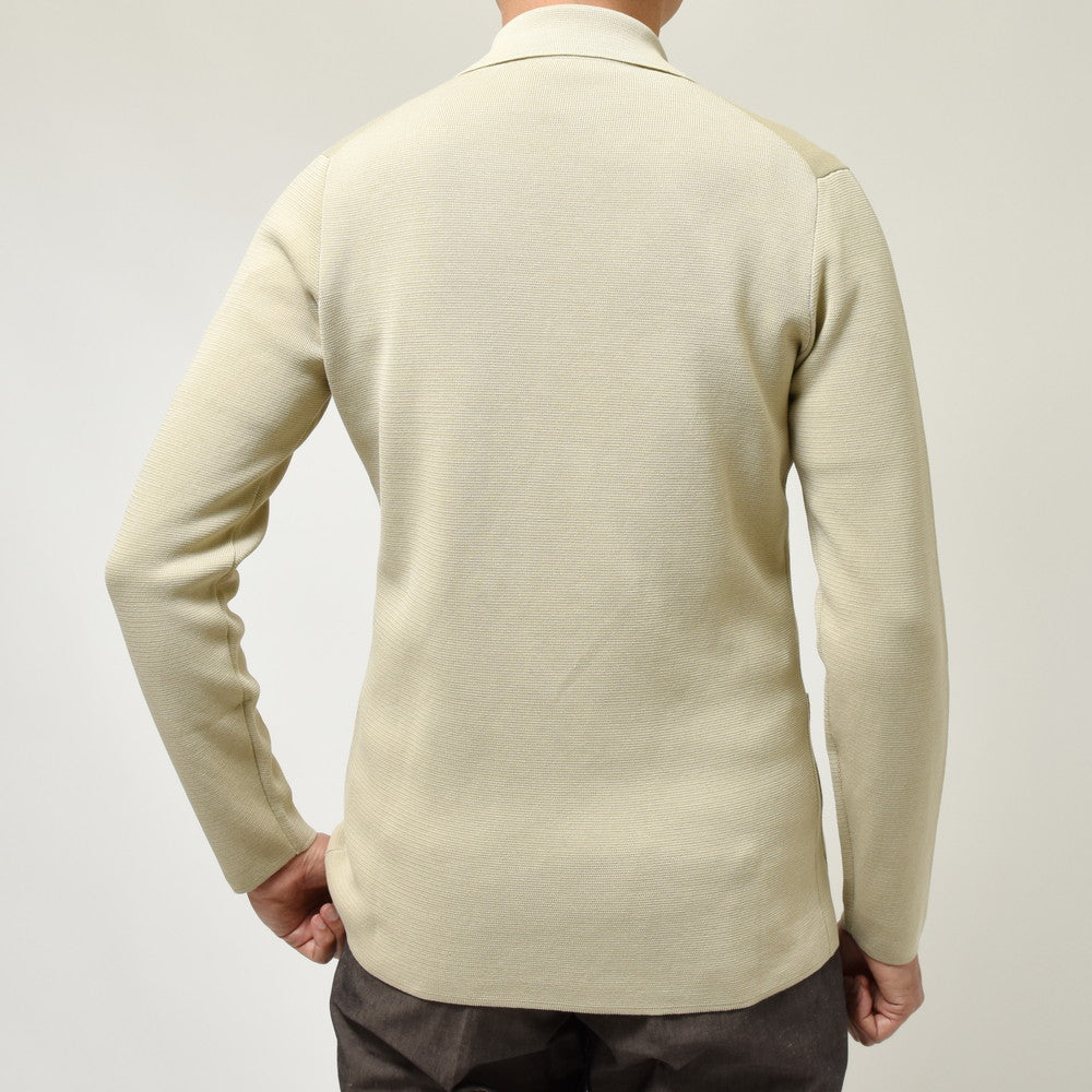 FILIPPO DE LAURENTIIS(フィリッポ デ ローレンティス) コットンミラノリブ6Bダブルニットジャケット RJMLDPT06
