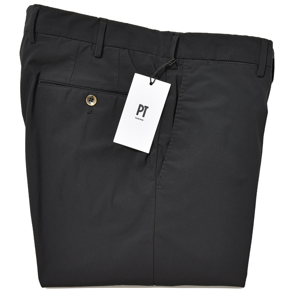 PT TORINO ピーティートリノ ナイロン ストレッチ ガーメントダイ ノープリーツ パンツ SUPERSLIM FIT/CV17