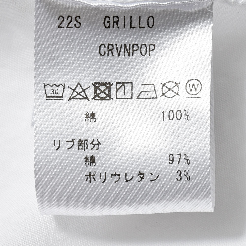ANTICIPO アンティーチポ GRILLO グリッロ コットンポプリン ヘンリーネック カットソー