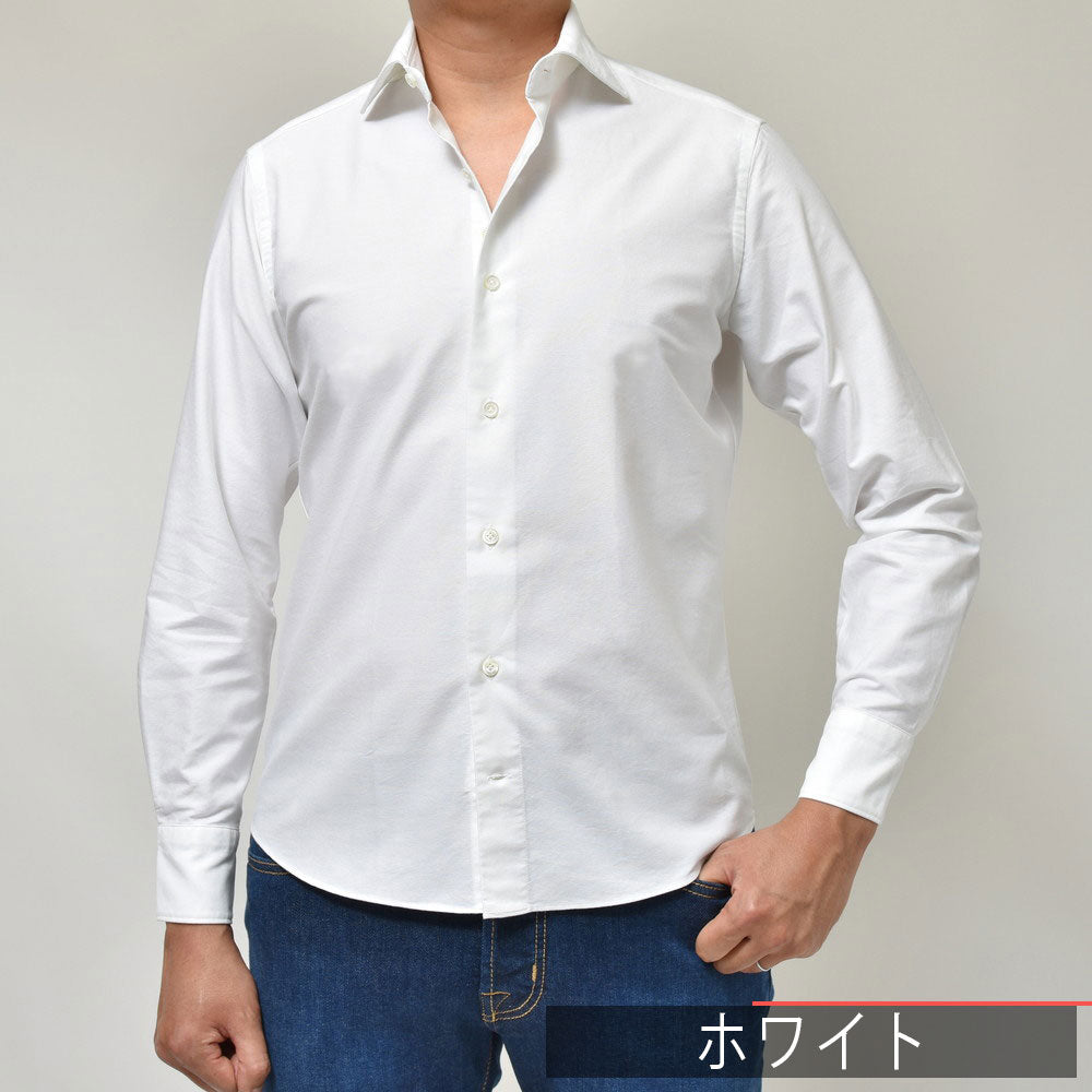 Giannetto(ジャンネット) コットンピンオックスセミワイドカラーシャツ VINCI FIT/146600V81