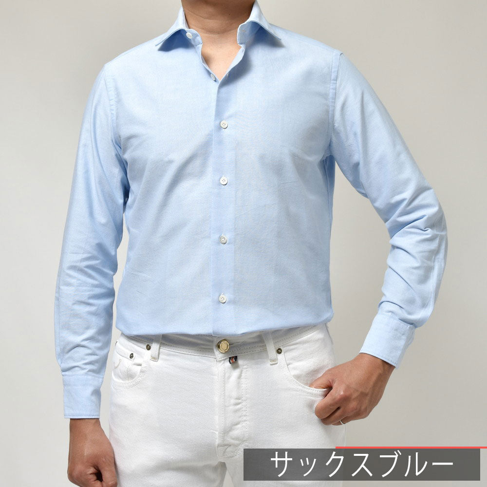 Giannetto(ジャンネット) コットンピンオックスセミワイドカラーシャツ VINCI FIT/146600V81