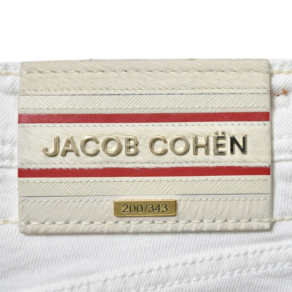 JACOB COHEN(ヤコブコーエン) BARDバード LIMITED EDITION ウォッシュドコットンストレッチテーパードフィットホワイトデニム 12559/S3986/741D