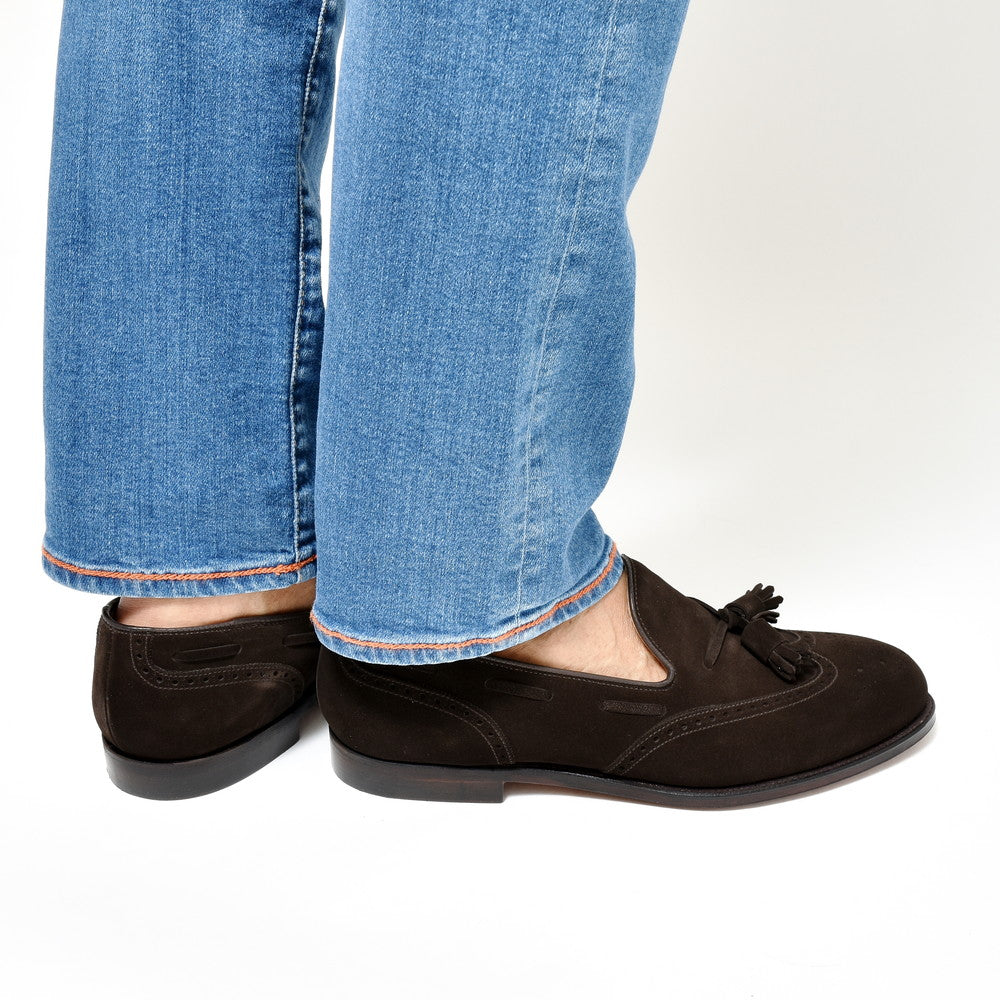 Crockett&Jones(クロケットアンドジョーンズ) LICHFIELD2リッチフィールド2 カーフスエードウィングチップタッセルスリッポン