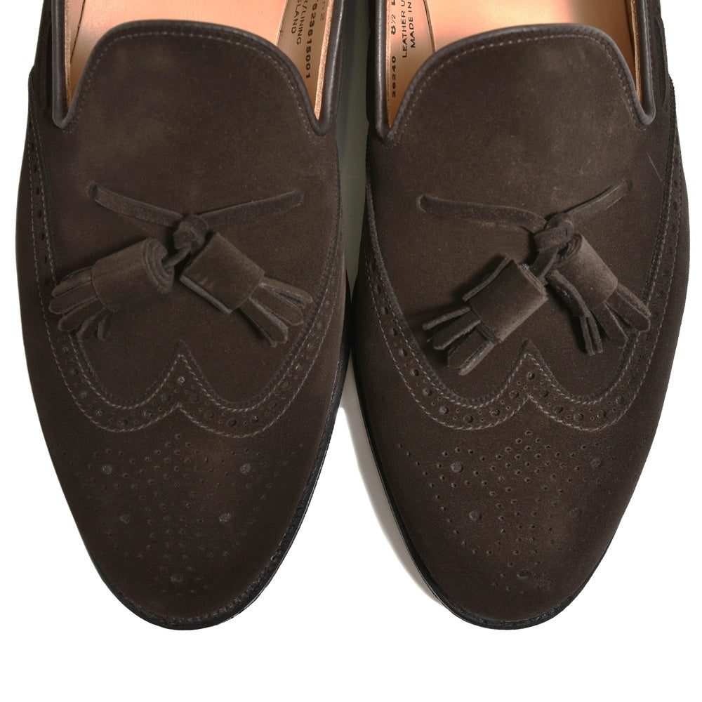 Crockett&Jones(クロケットアンドジョーンズ) LICHFIELD2リッチフィールド2 カーフスエードウィングチップタッセルスリッポン