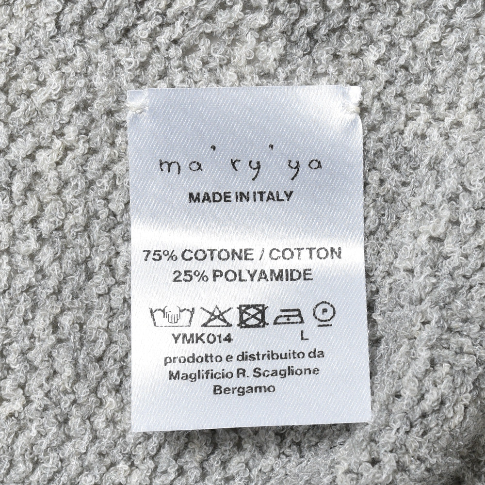 ma'ry'ya(マリア) コットンナイロンブークレクルーネックニット YMK014