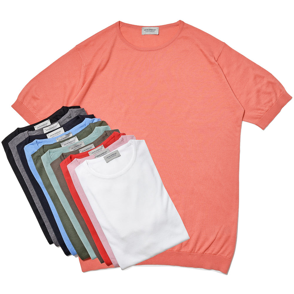 JOHN SMEDLEY ジョンスメドレー BELDEN シーアイランドコットン 30ゲージ クルーネック ニット STANDERD FIT