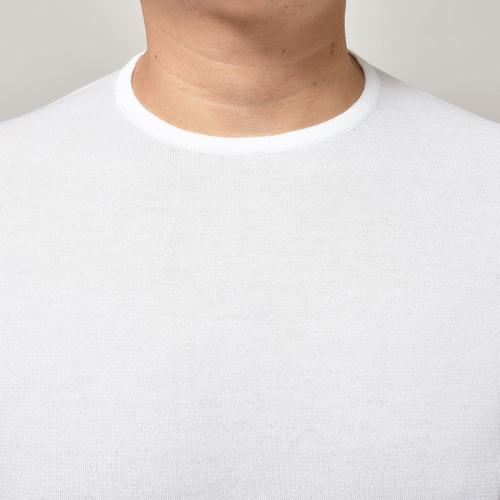 JOHN SMEDLEY ジョンスメドレー BELDEN シーアイランドコットン 30ゲージ クルーネック ニット STANDERD FIT