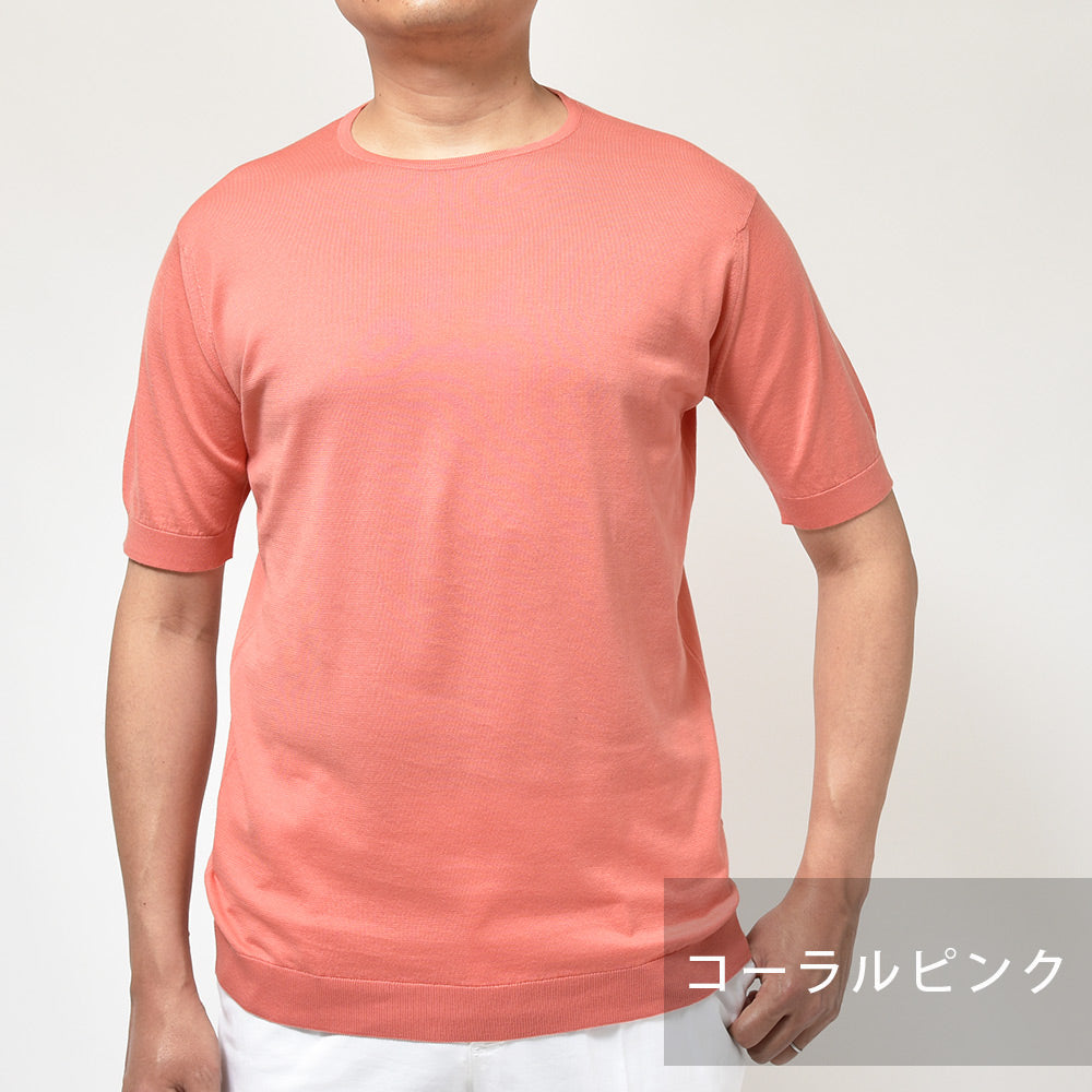JOHN SMEDLEY ジョンスメドレー BELDEN シーアイランドコットン 30ゲージ クルーネック ニット STANDERD FIT